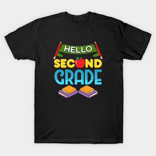 Hello second grade back to school teachers and students first day of school 2nd grade gift idea T-Shirt by lateefo